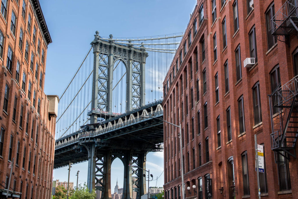 manhattan bridge depuis washington street a dumbo