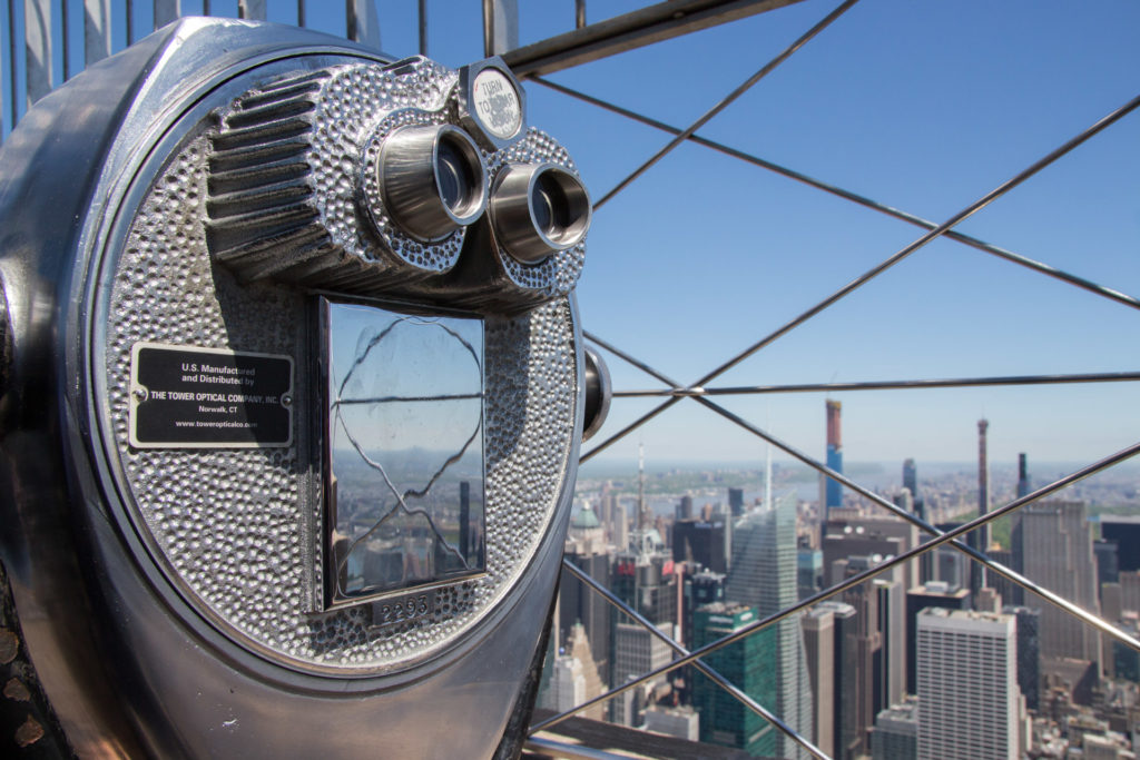 vue depuis le sommet de l'empire state building à new york